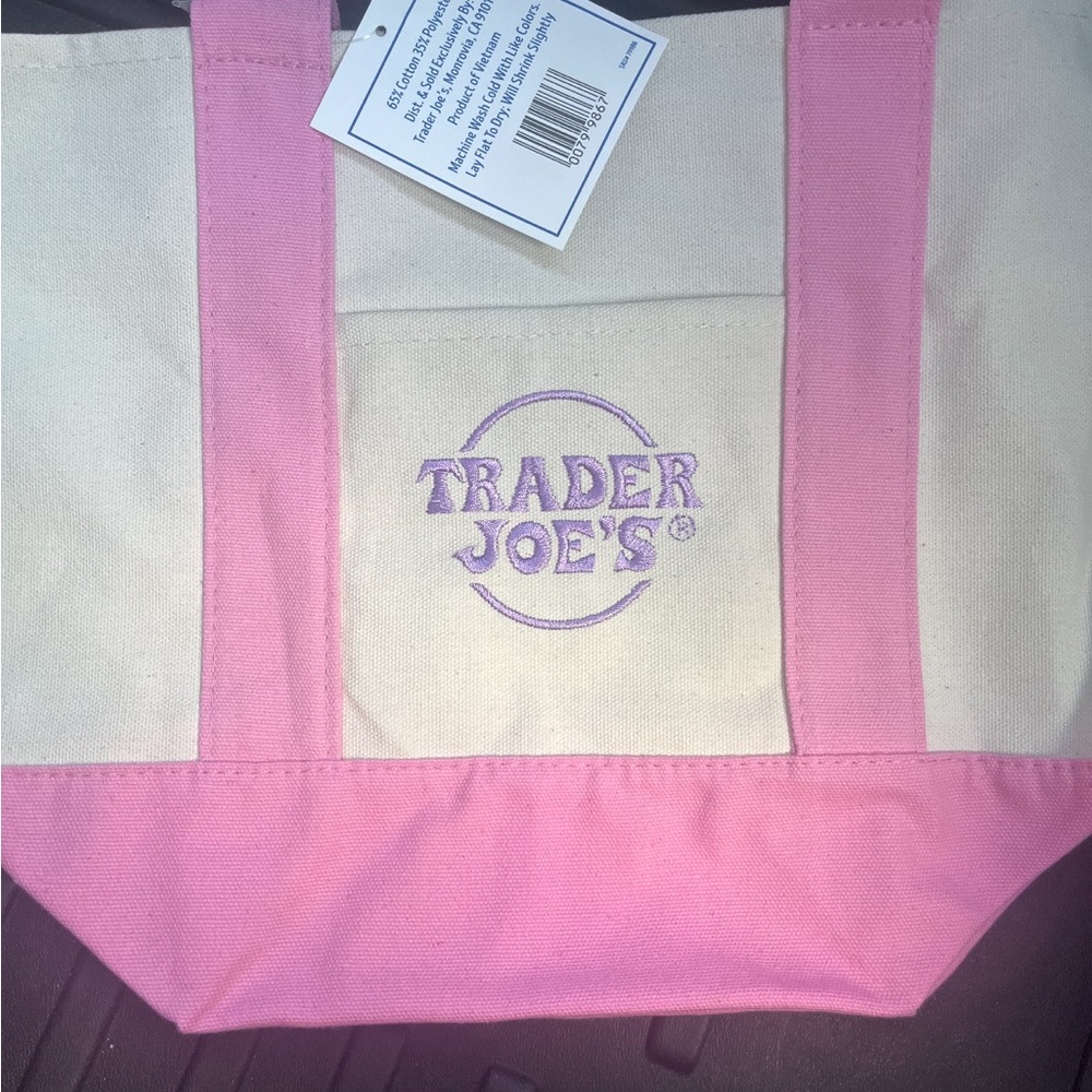 Pink and Cream Tote Bag